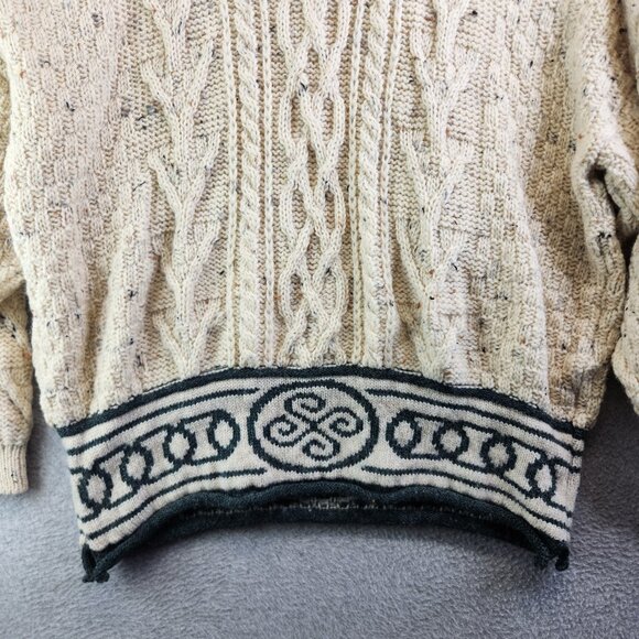 Tivoli Aran Sweater Mens XL Wool Cable Knit Fisherman Irish Celtic Nautical - Picture 3 of 14